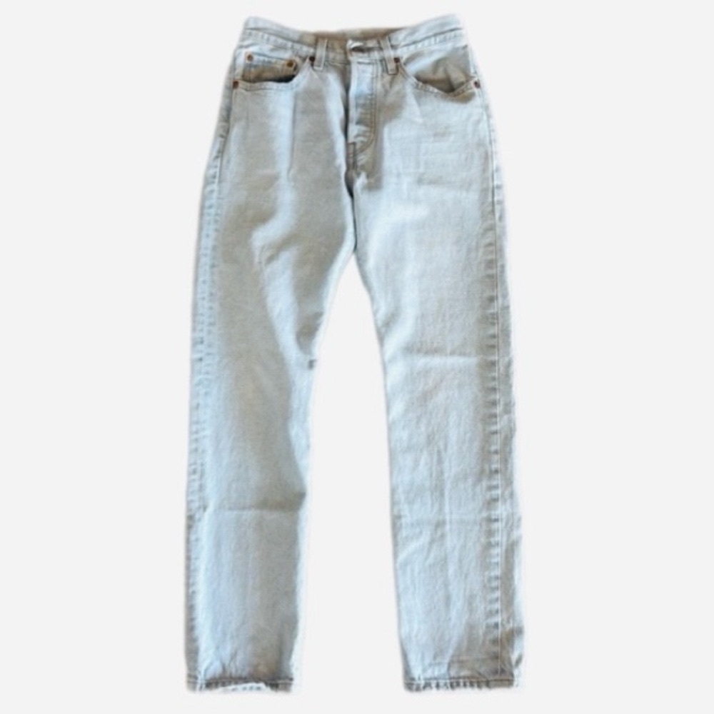 Levi's Original 501 Button Fly Straight Leg Jeans Light Wash Size 26 - Picture 8 of 8